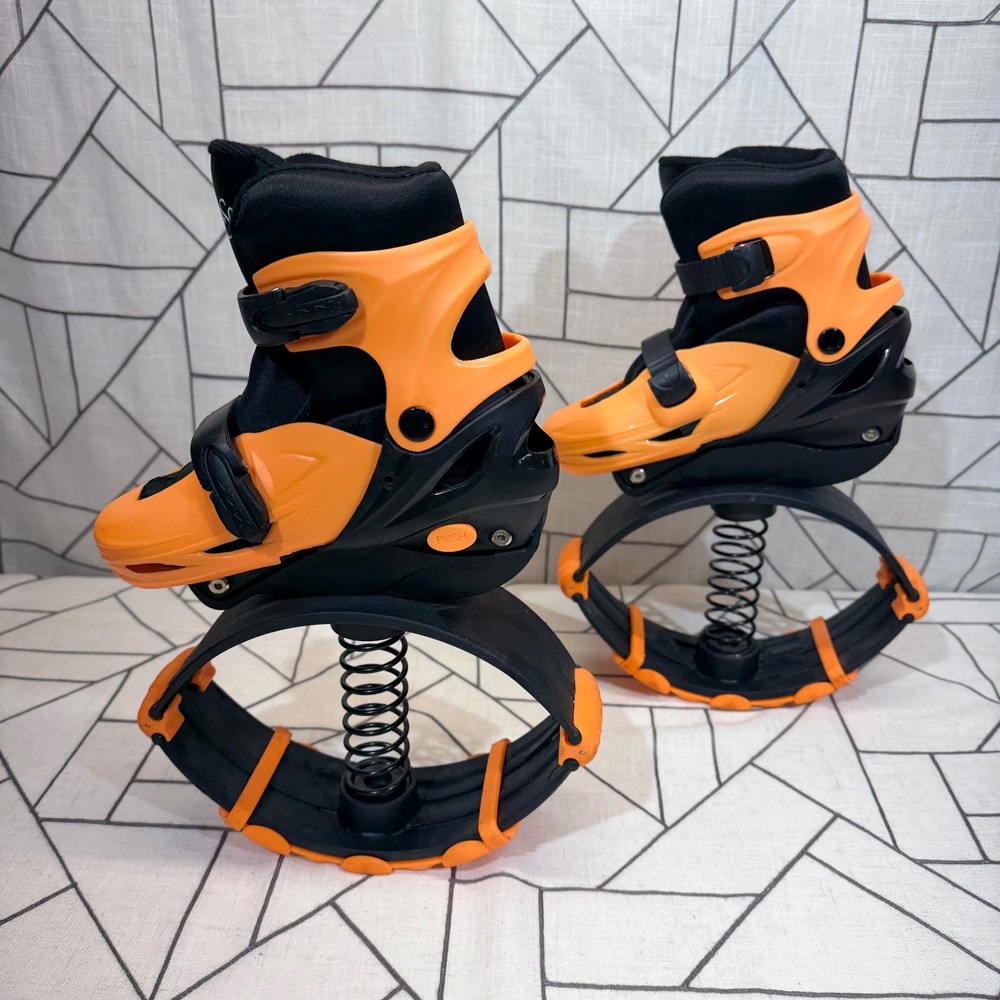HearthSong Jumparoo Boing Boing Shoes Size 35-38 Orange Black Bouncing Boots - Picture 3 of 7